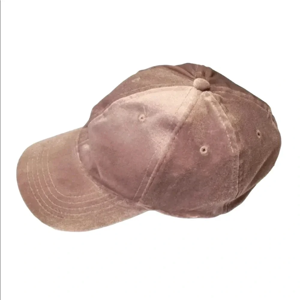 Gray Velvet Baseball Cap Casual Sporty Everyday Hat Whimsigoth‎